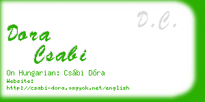 dora csabi business card
